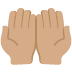 🤲🏽 palms up together: medium skin tone display on Twitter